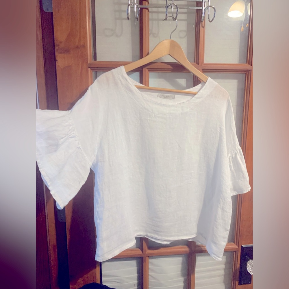 Viola Borghi White Linen top